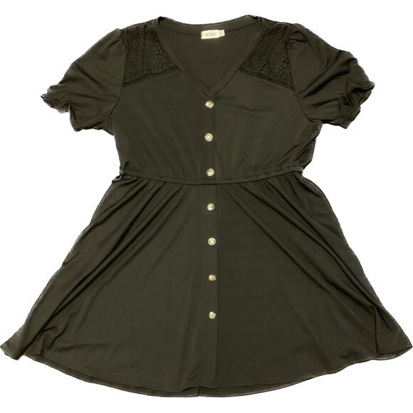 Faux Button Down Dress - Size 2X - Picture 4 of 5